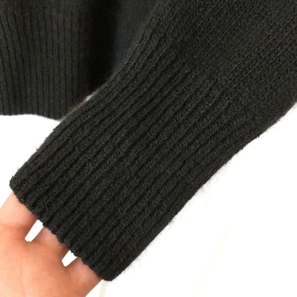 I. B. Diffusion 80's Vintage Funky Embellished Patch Yoke Silk Sweater Black L - Picture 9 of 12